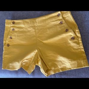 Banana Republic Yellow Button Shorts